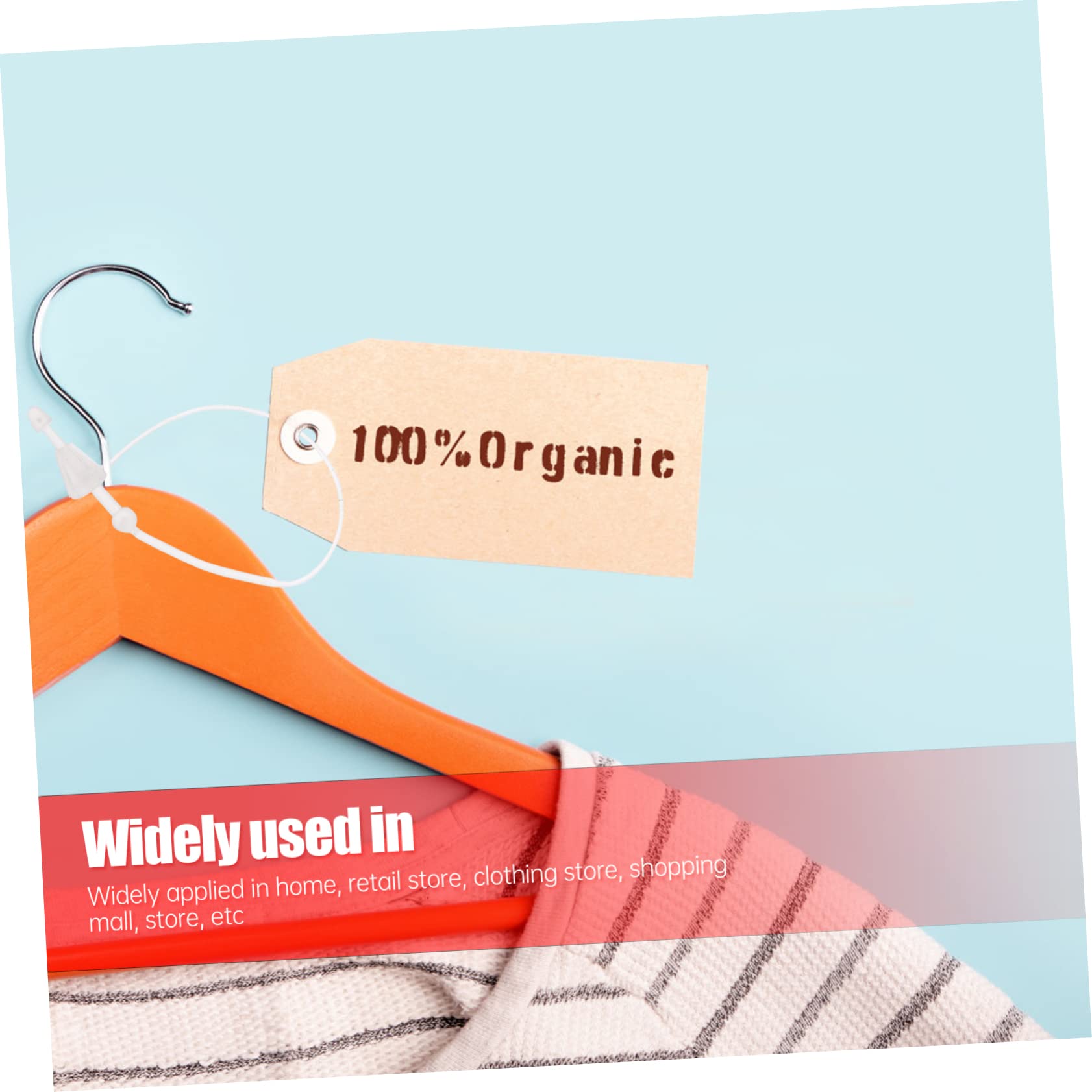 CHILDWEET 2 Trademark Tag Rope Card Tags Label Rope Fasteners Label Loop Fastener Hook Ties Tagger Prong Fasteners Tag Labels Clothing Tag Tags Plastic