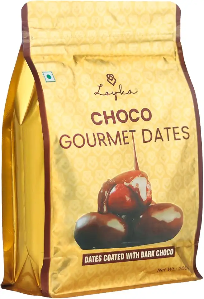 Choco Gourmet Dates - Gifting Hamper - Seedless Chocolate Coated Khajoor - Dry fruit Gift Box - 200gm
