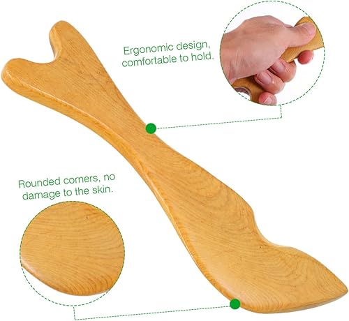 Miniatura 2 de Healvian 2 unids en forma de pez Gua Sha tabletas de madera guasha herramientas de madera raspado herramienta de masaje guasha tableros cuerpo