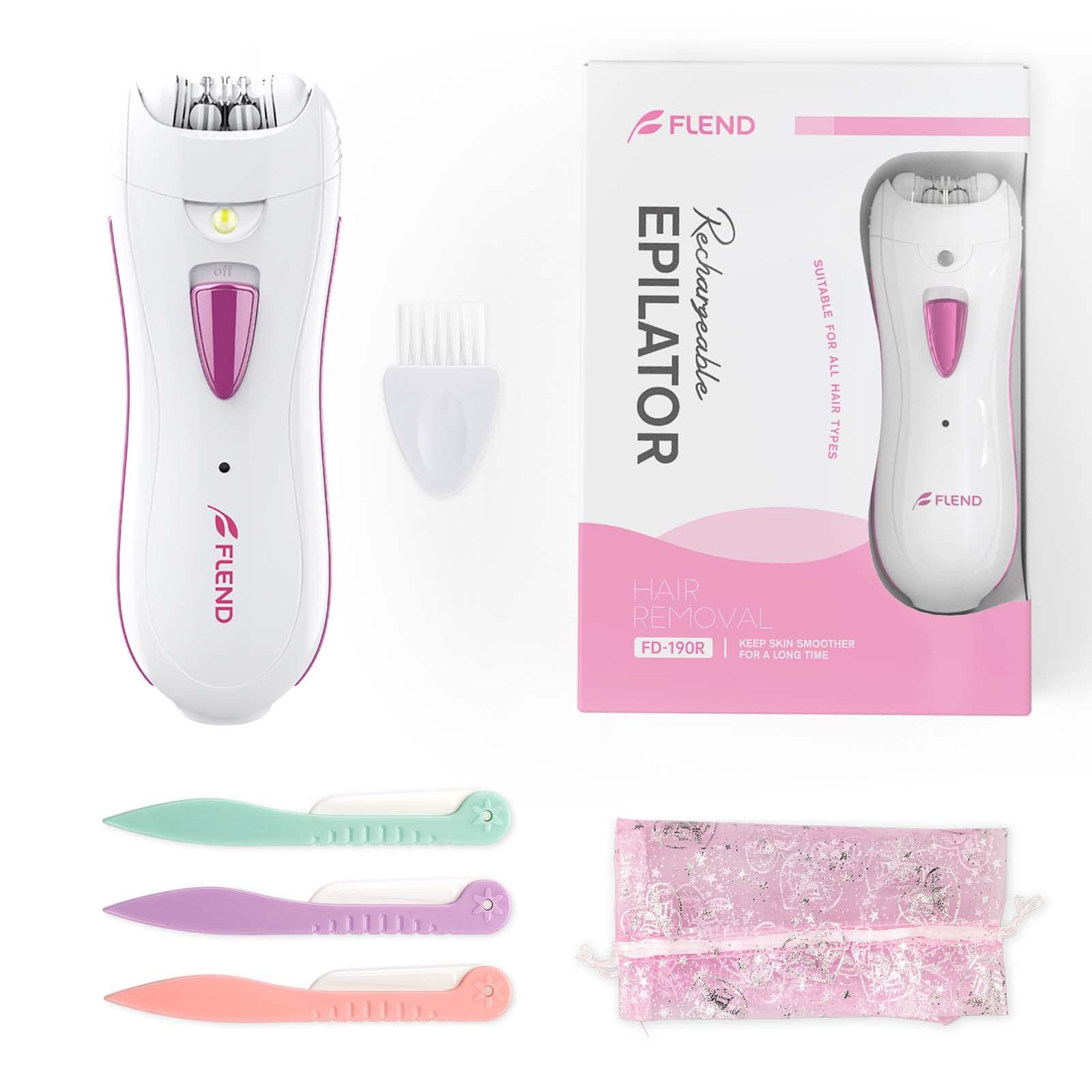 Epilierer Damen, Gesichtshaarentferner für Frauen mit LED-Licht Schmerzfrei Elektrischer Epilierer für Frauen, Gesicht, Körper, Achselhöhle, Bikini, Bein