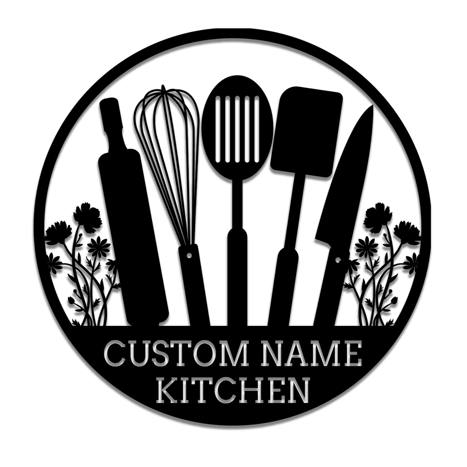 Personalized Metal Kitchen Sign,Custom Kitchen Metal Sign,Custom Family Kitchen Sign,Kitchen Metal Wall Art,Metal Sign for Restaurant，Mom's Kitchen Wall Decor,Grandma's Kitchen Gift (Style-7)