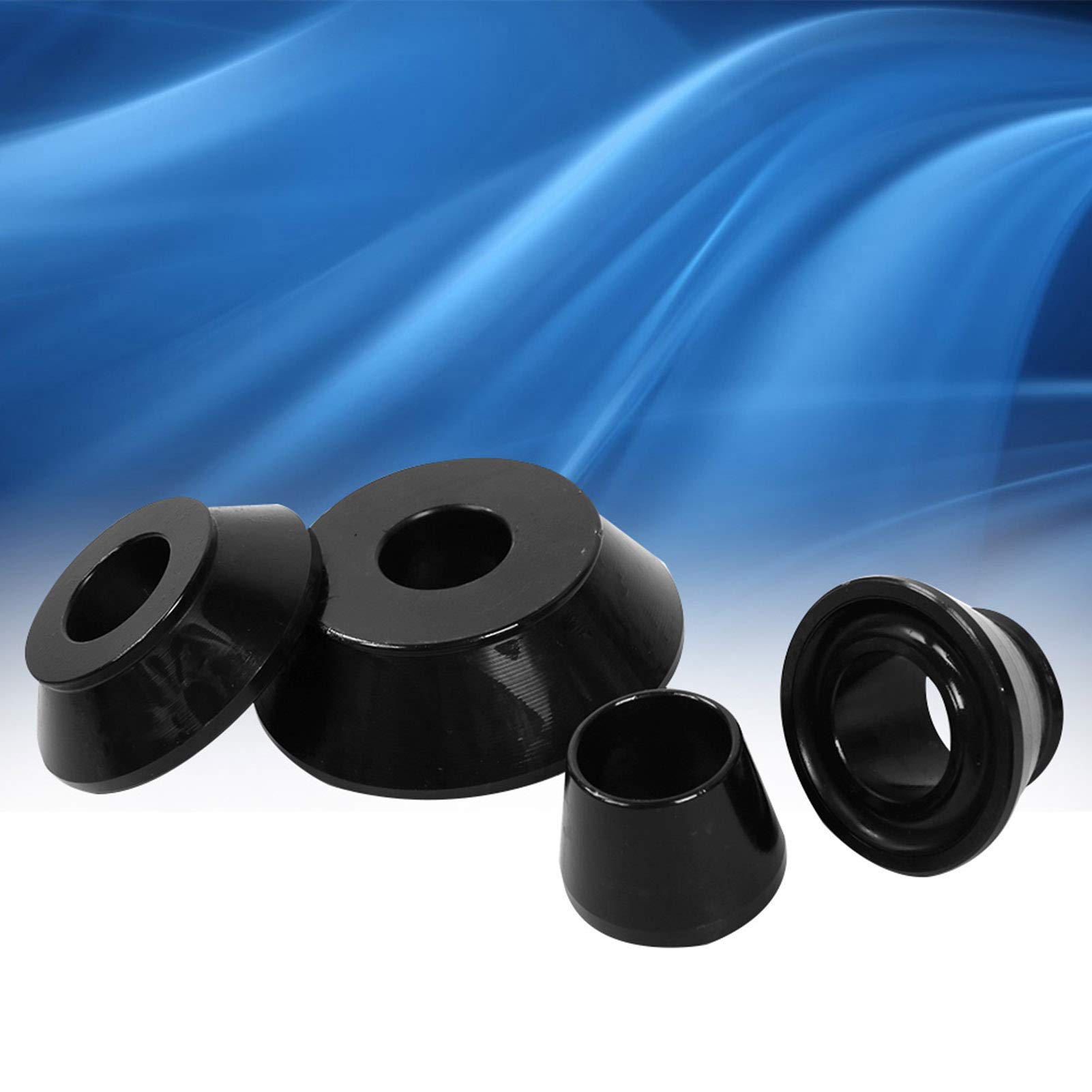 Equilibrador de Ruedas de Cono de Cinta de 4 Piezas Eje Estándar de 40 Mm - Incluye Varios Tamaños para Equilibrar Ruedas en Automóviles, Camiones, Caravanas y SUV - Hecho de Acero Al Carbono