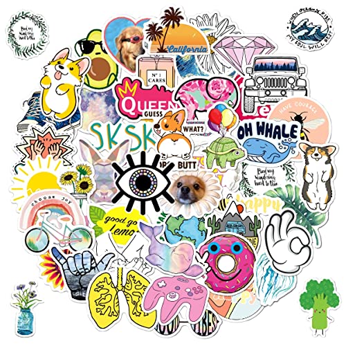 IKACEUO Lot de 100 autocollants pour enfants, tendance unique, cool pour vélo, skateboard, snowboard, bagages, ordinateur portable, MacBook, iPad et plus encore Cover