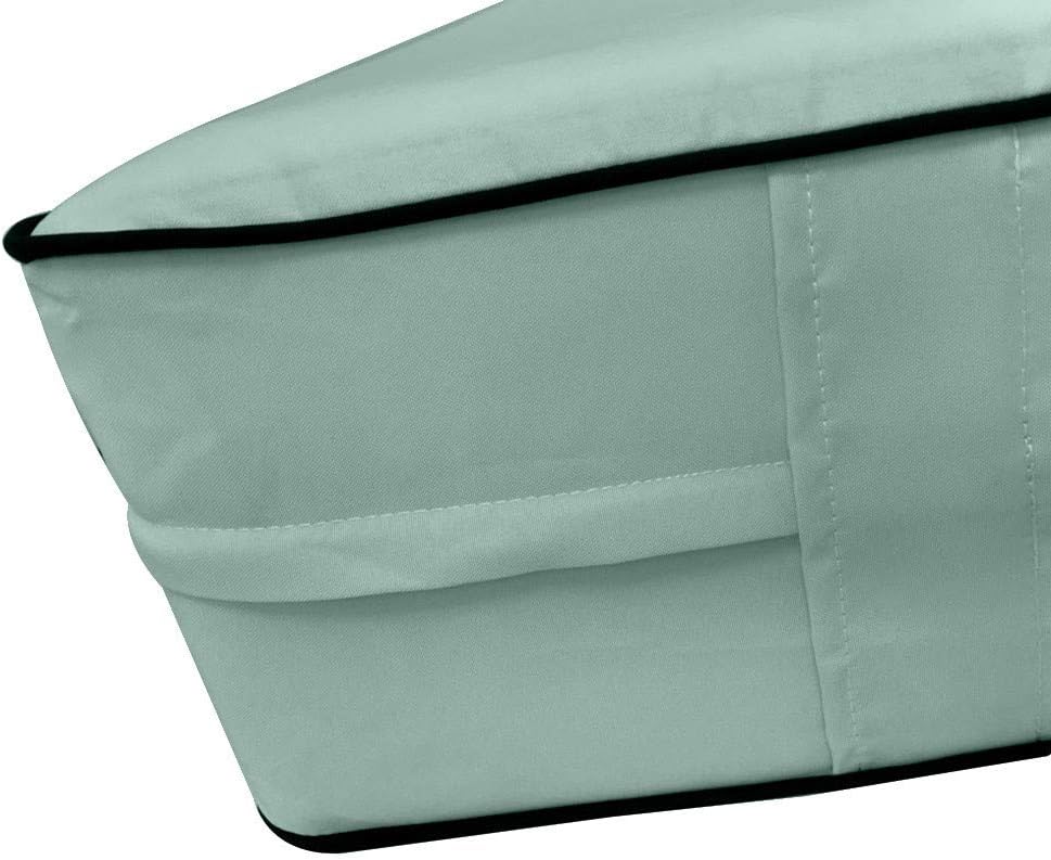 |Cover ONLY| Outdoor Contrast Trim 6" Crib Daybed Fitted Sheet Slipcover AD002