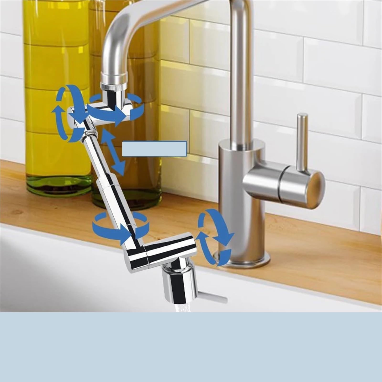 Aeratore for rubinetto con rotazione di 1440°, prolunga for da cucina, braccio robotico in metallo scalabile, ugello for, spruzzatore for acqua a risparmio energetico per Bagno