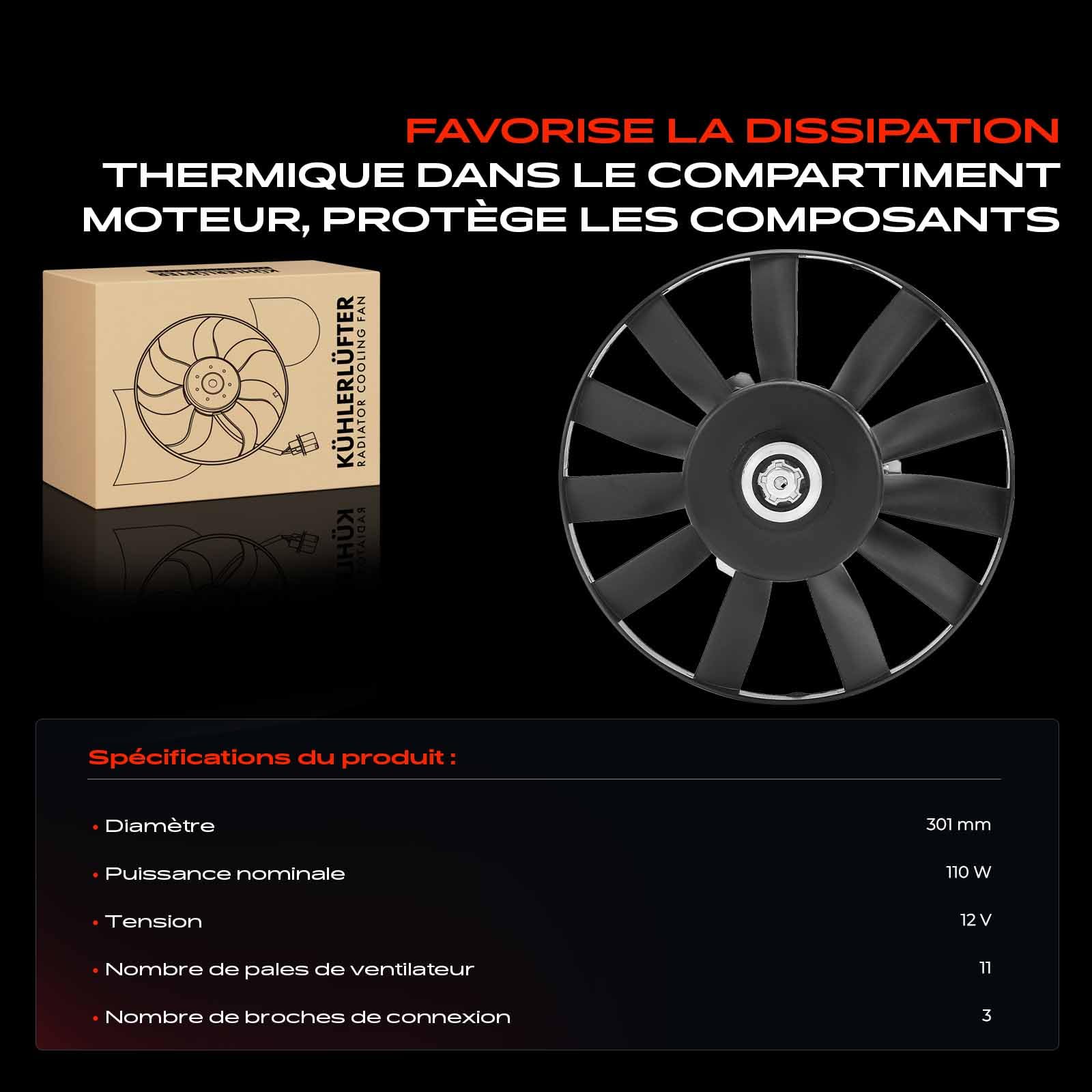 Frankberg Ventilateur, refroidissement moteur, ventilateur de radiateur