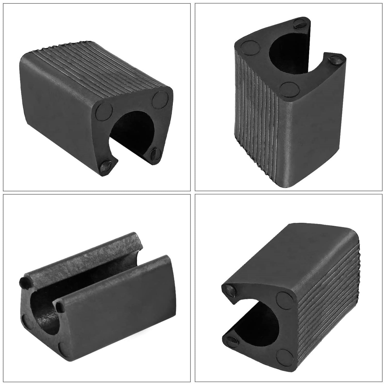 Cappucci A U Per Gambe Di Sedie PATIKIL – 20 Pezzi, 15 Mm, Proteggi Pavimento In Gomma Nera