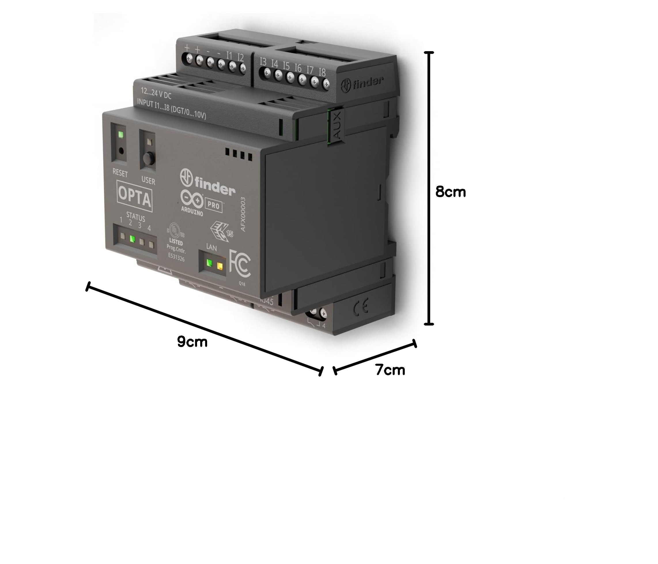 Arduino Opta Lite [AFX00003] - Kompakter industrieller IoT-Controller mit digitalen E/A, analogen Eing�ngen, Modbus- und Edge-Computing-Unterst�tzung f�r Automatisierungs- und Steuerungssysteme