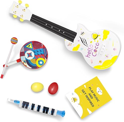 Enya Juguetes para niños, instrumentos musicales, regalos para bebés, niñas y niños a partir de 3 años, incluye mini ukelele de 21 pulgadas,
