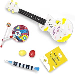 Kids Guitar KYAIGUO Toys Toddler Electric Guitar Toy With Microphone,Boys Girls Electric Musical Instrument Toy For 3 4 5 6 7 8 Year Old Gifts Blippi Toys