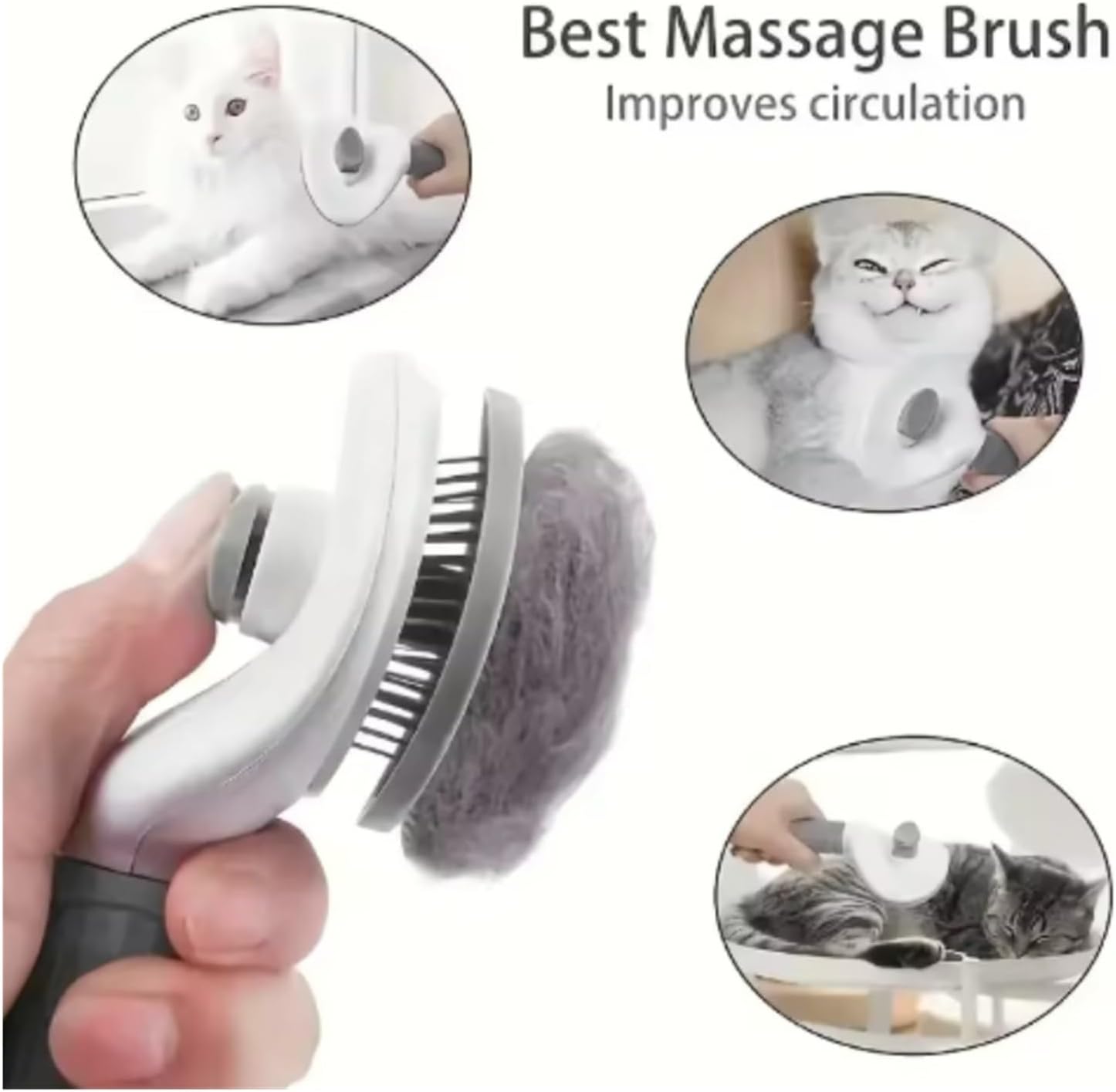 Self-Cleaning Pet Brush, One-Click Hair Remover and Dematting Comb for Dogs and Cats, Easy Clean Grooming Tool(Pink 150PCS)