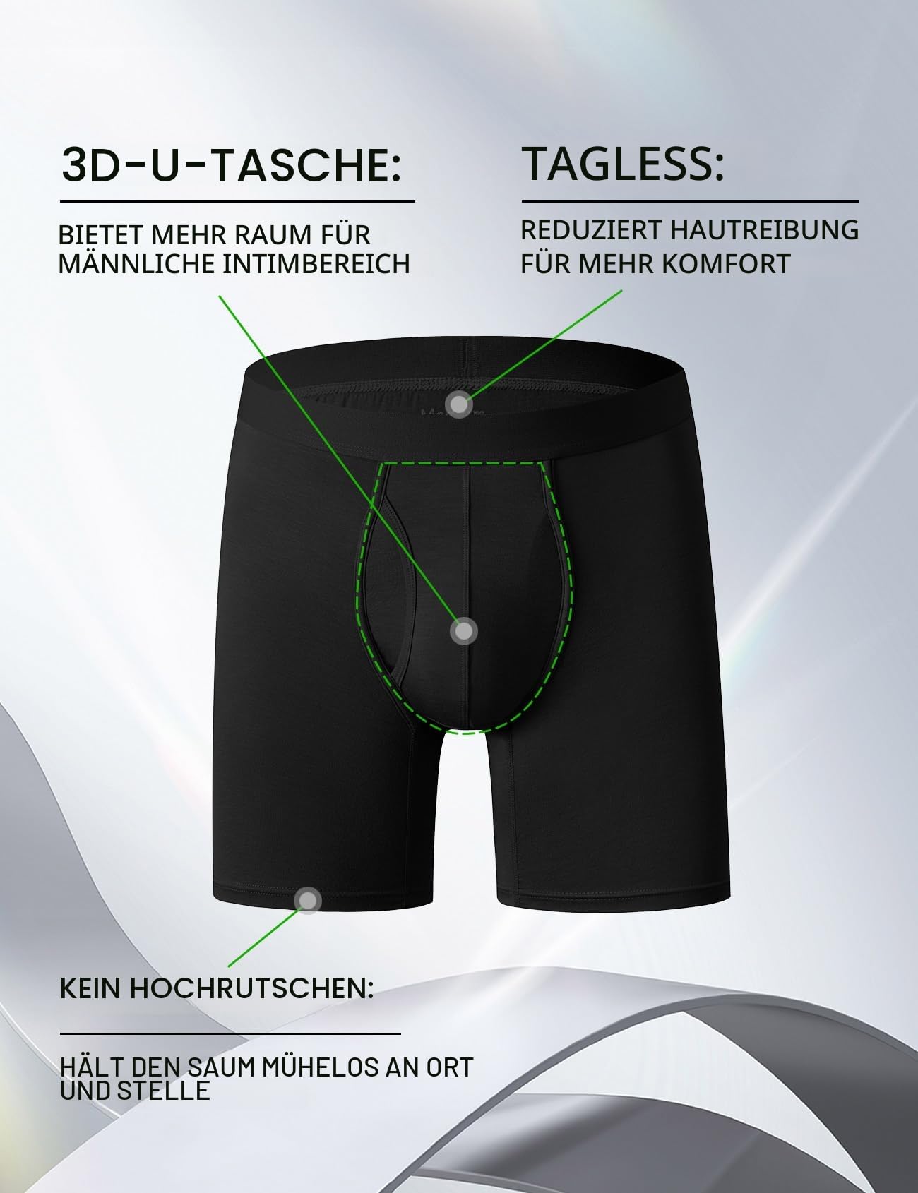 YOULEHE Boxershorts Herren Multipack Männer Unterwäsche Bambusfaser Unterhosen Men Retroshorts Boxer