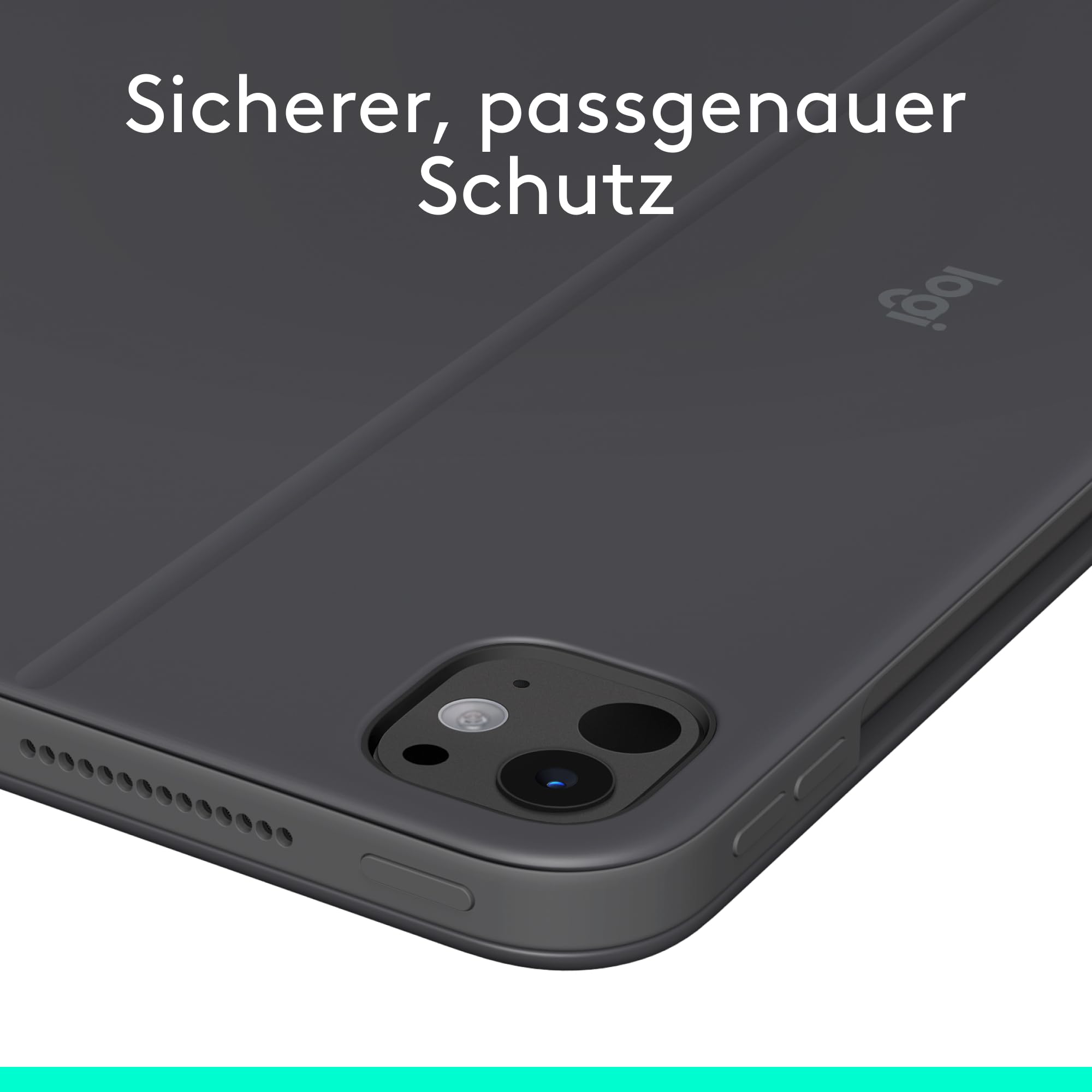 Logitech Combo Touch iPad Pro 11 Zoll (M4 und M5) (2024 und 2025) Tastatur-Case – Abnehmbare Tastatur mit Hintergrundbeleuchtung und Halterung, komfortables Tippen, Multi-Use-Modus,DEU QWERTZ- Graphit
