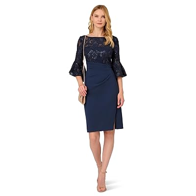 Adrianna Papell Floral Lace Combo Dress Women