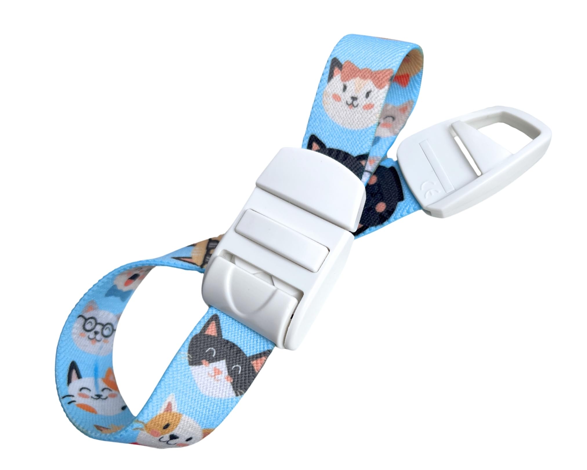 PROFESSIONNEL Garrot tourniquet à libération rapide et lente - idéal pour les médecins et les infirmiers - Bleu avec Motif de chats de dessin animé