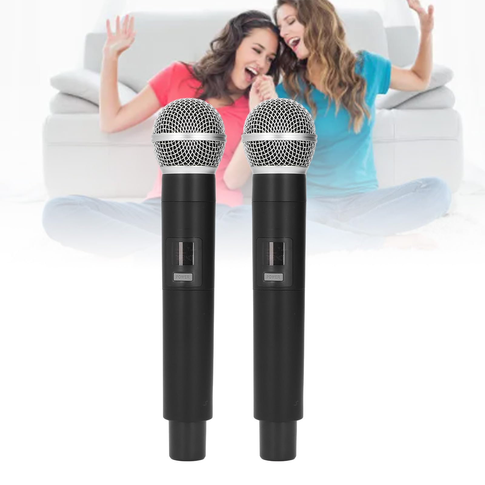 Zestaw mikrofonu bezprzewodowego 2 profesjonalnych naładowalnych systemów karaoke z odbiornikiem