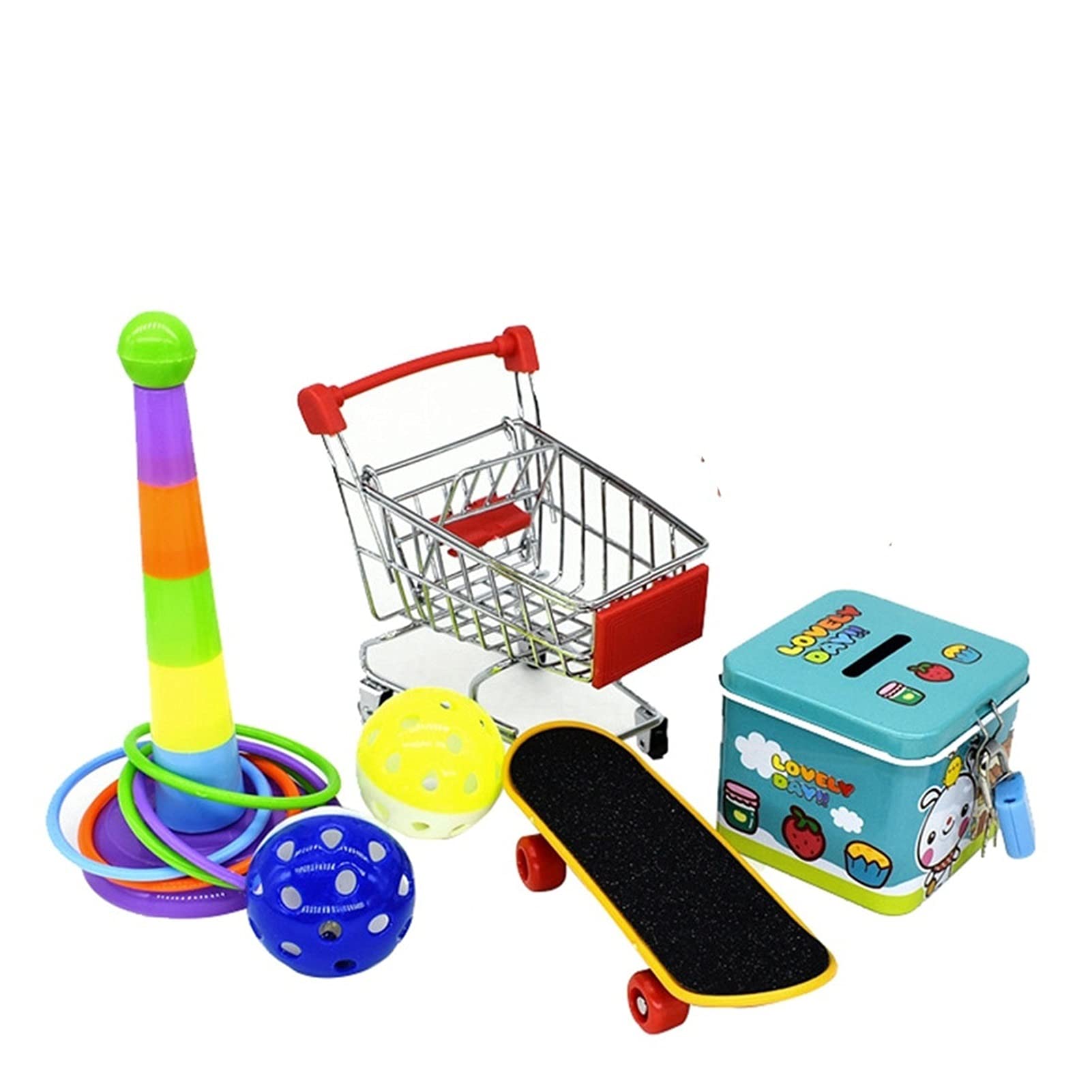 Vogelspielzeug 6 stücke Papageispielzeug Set Bissbeständiger lustiger Papagei Ring Spielzeug Vogel Intelligenz Spielzeug Für Sittich Budgie Käfig Zubehör Vögel Spielzeug
