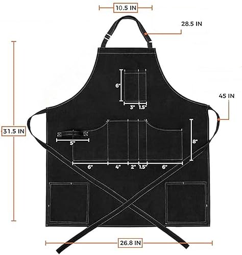 Miniatura 2 de Delantales artísticos para pintar cerámica, delantales de cocina para hombre y mujer, delantales de cocina para cocina, restaurante, barbacoa