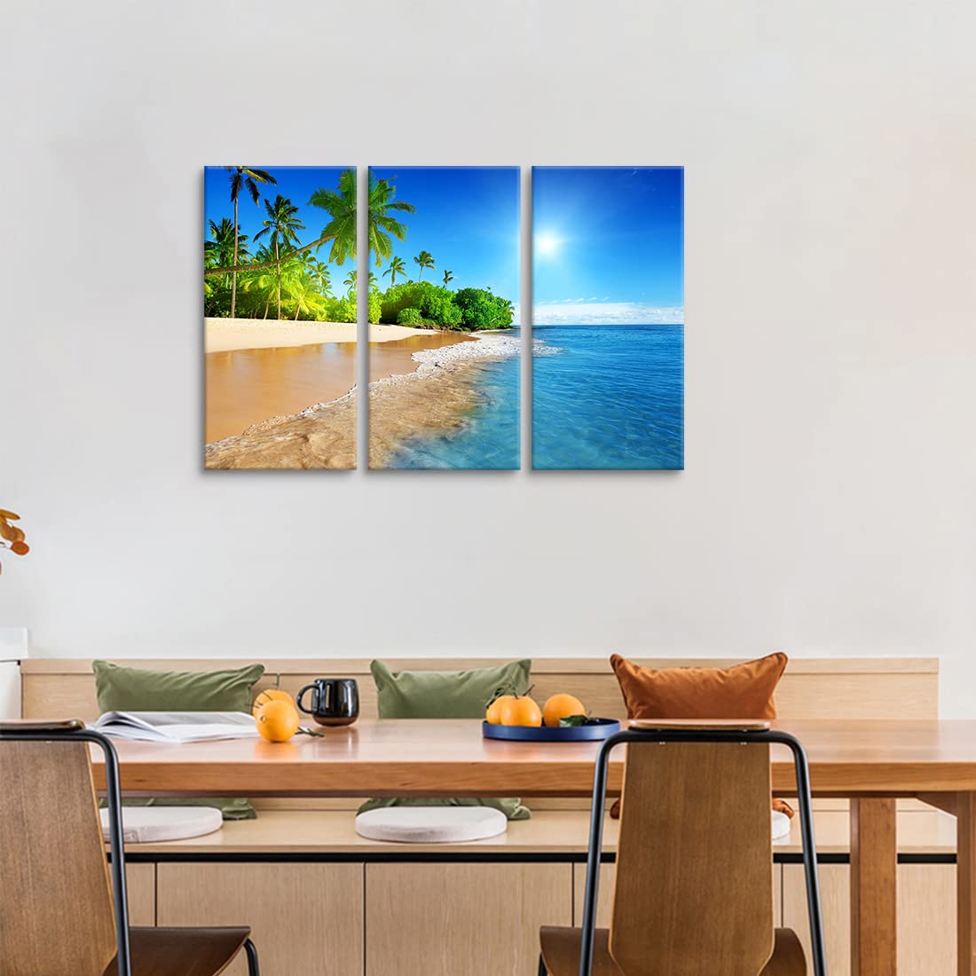 Amazon.co.jp: 海 アートパネル 3枚 飾り絵 モダン 日光 青空 ビーチ