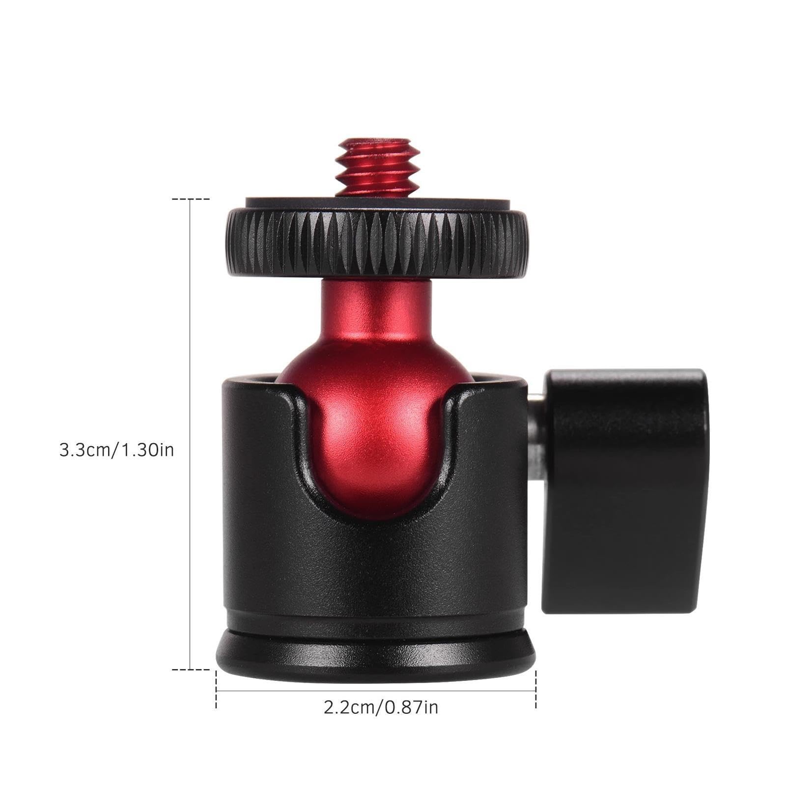 Compatibile con Andoer, mini testa a sfera girevole a 360°