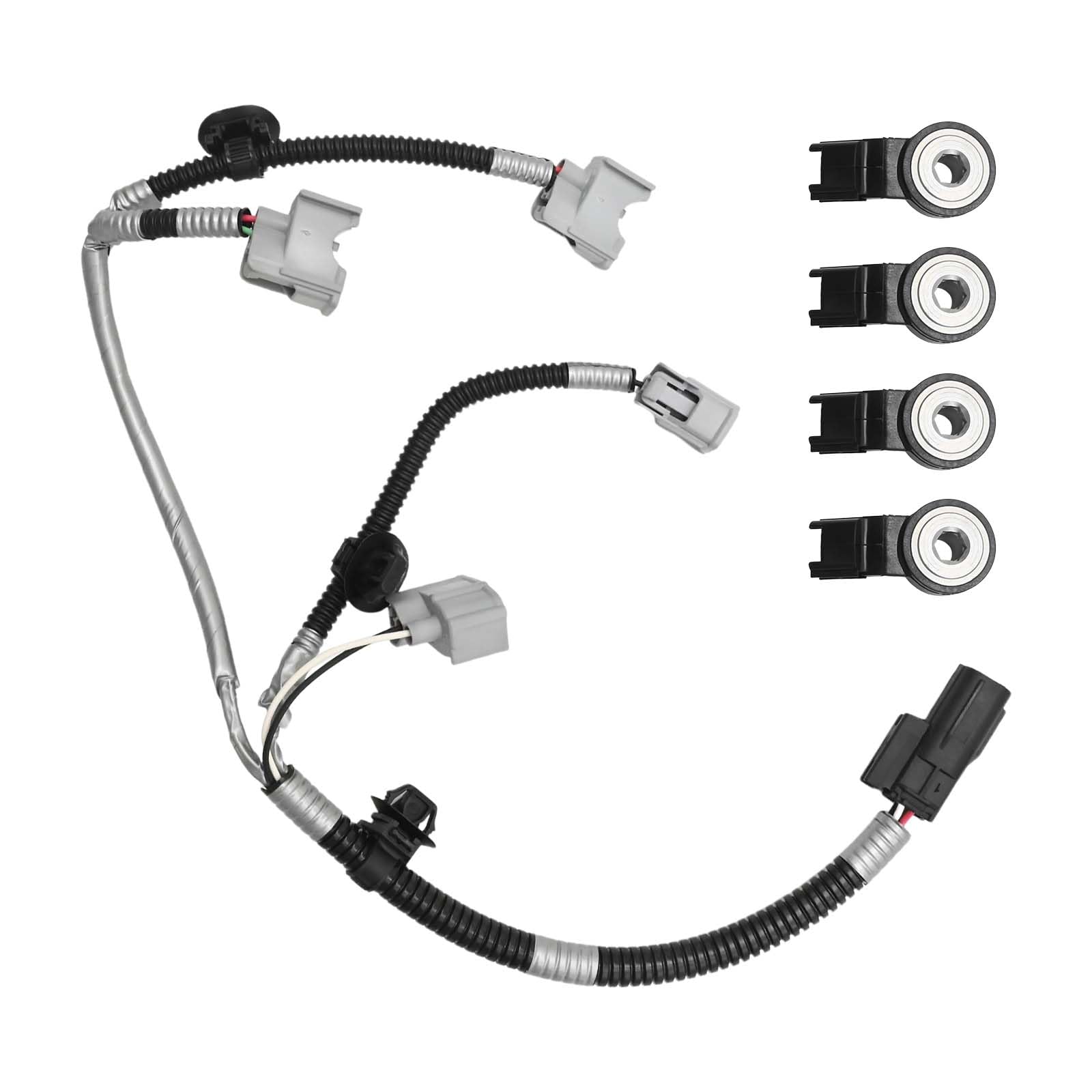 Newnessai 4Pcs 82219-0C020 Knock Sensor and Wire Harness Kit, Replacement for Toyota Tundra 5.7 2007-2021 Sequoia 5.7 2008-2022