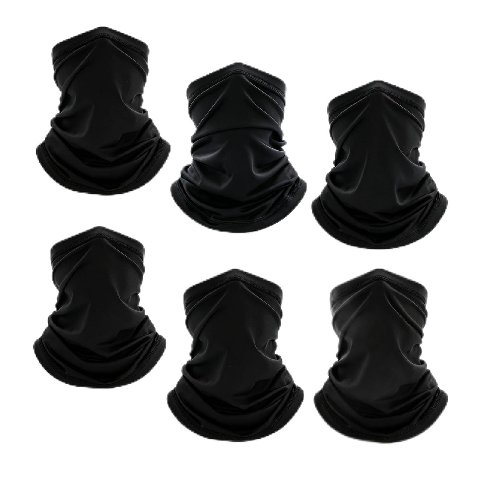 6 Pack Neck Gaiter, UV Protection Cooling Breathable Face Mask, Hiking Scarf for Men Women