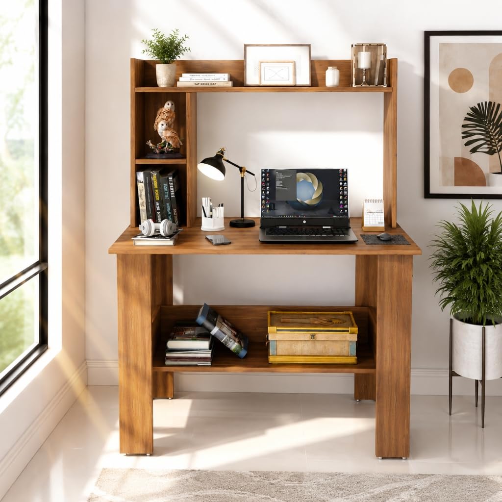 Spyder Craft Portable Work from Home Study Desk Engineered Wood Office Table Engineered Wood Multipurpose Table (Free Standing, Finish Color - Wood Brown, DIY(Do-It-Yourself))-image-32