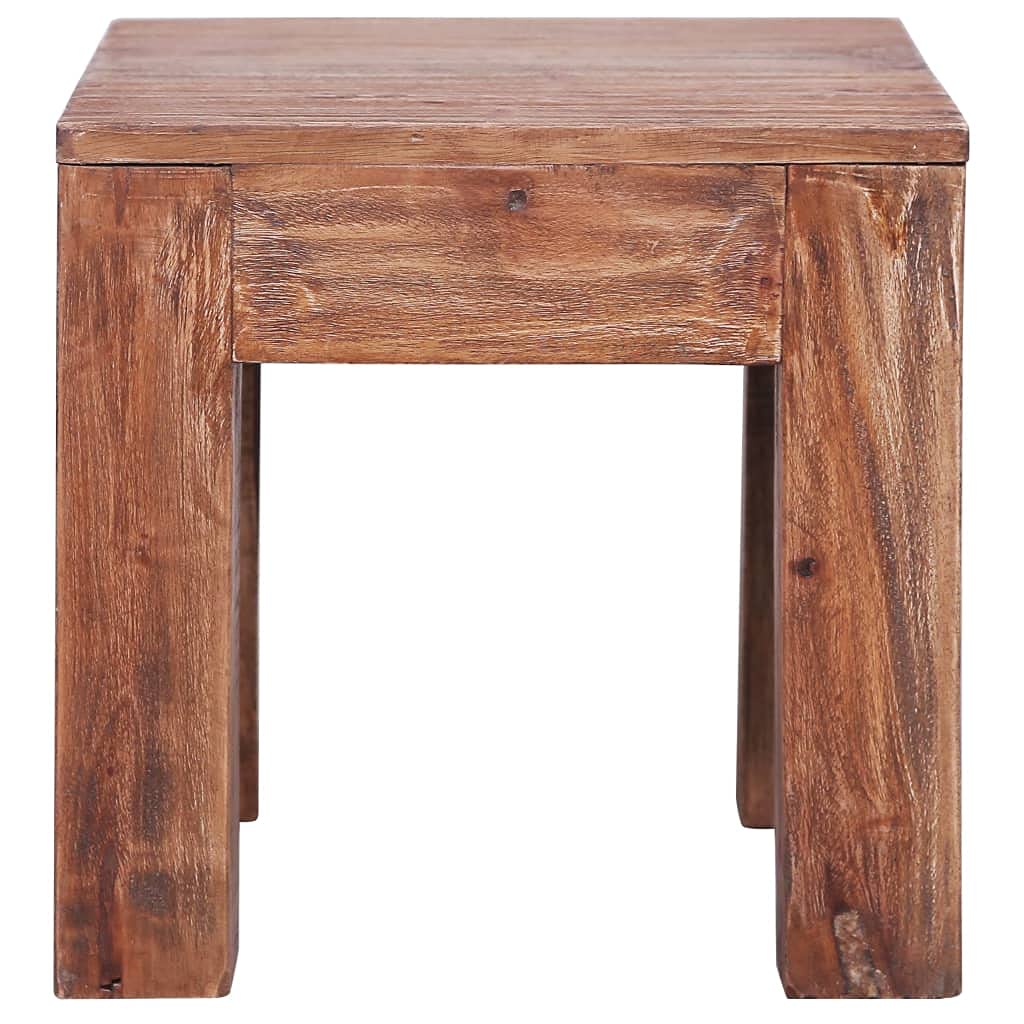 Gecheer Tea Table End Table Side Sofa Table 30x30x30 cm Solid Mahogany Wood for Living Room Bedroom