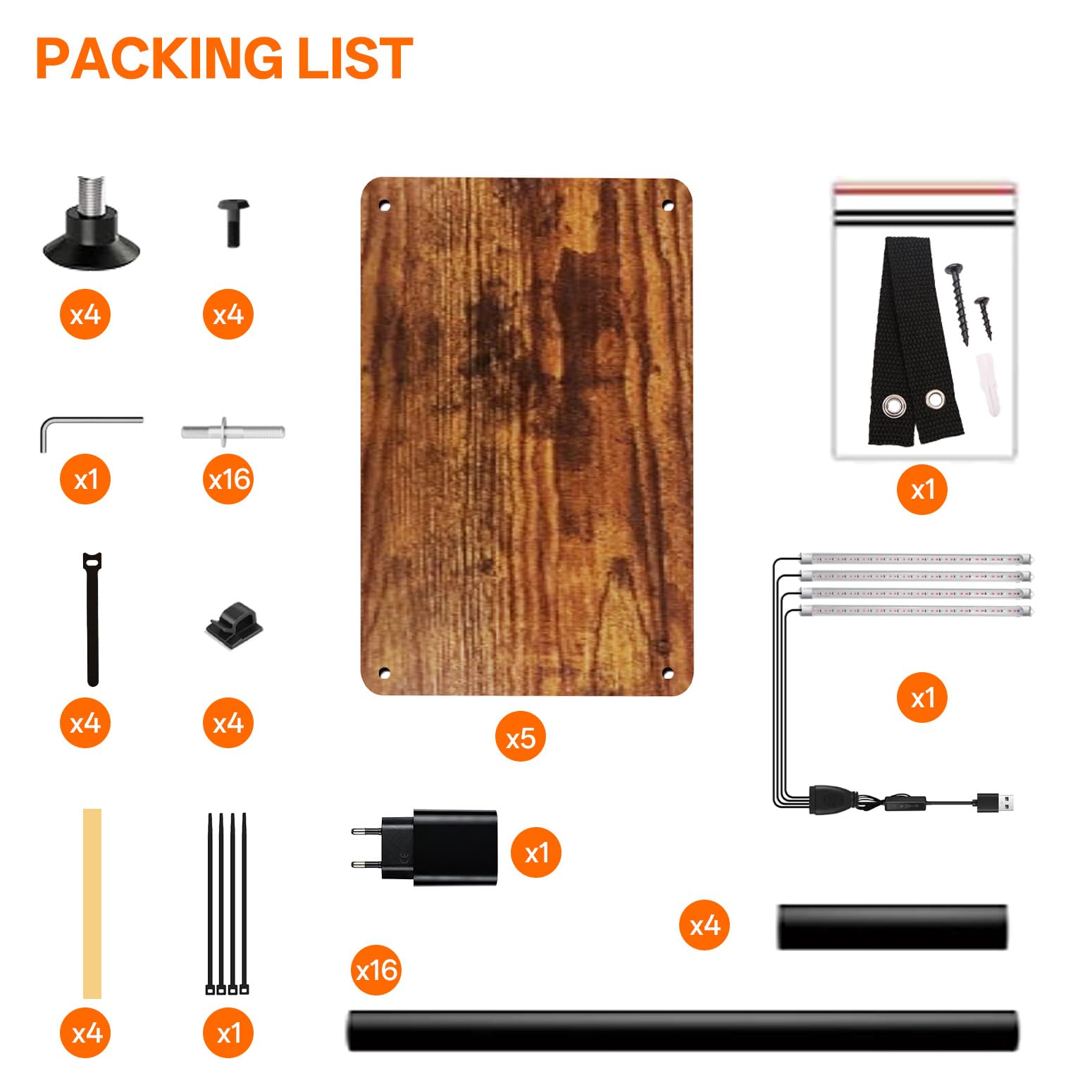 Bstrip Pflanzenständer mit Wachstumslicht, 4 Ebenen Blumenregal Metall Holz | 150cm Plant Stand Indoor, Pflanzenlicht LED Vollspektrum, Dekoratives Blumenständer Schwarz für Garten, Wohnzimmer Balkon