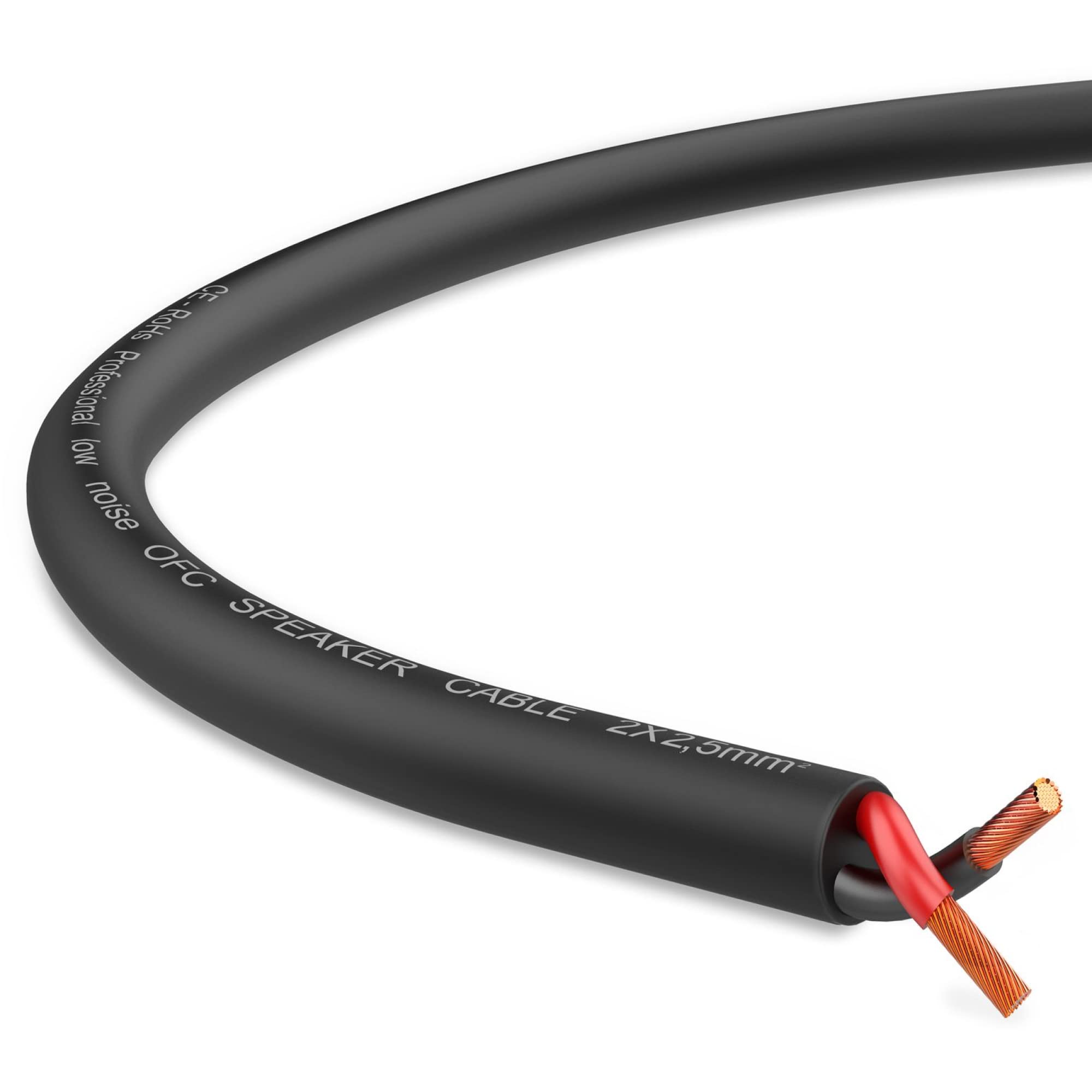 Audibax Silver BSA100 25 Black Bobina Cable Altavoz 100 Metros 2 X 2.5mm