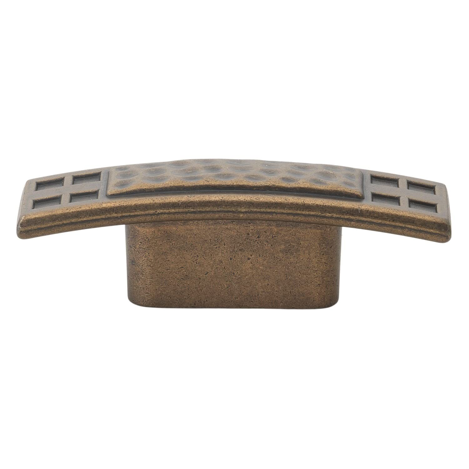 GlideRite Hardware 5431-AB-25 2.5 inch Hammered Mission Style Antique Brass Cabinet Knobs 25 Pack