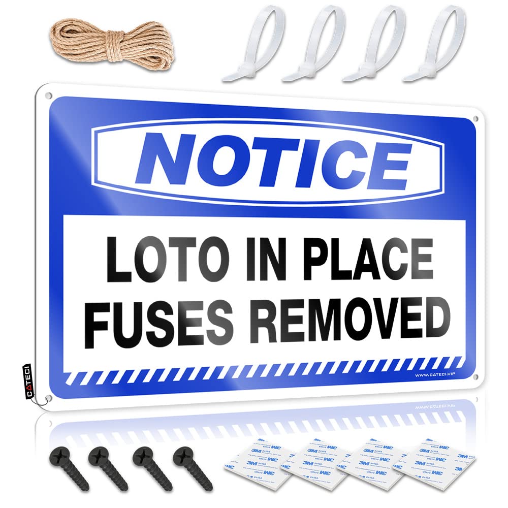 Funny Metal Bar Signs Notice Loto In Place Fuses Removed Tin Sign Metal Signs Decor Decaor Sign(30X40CM)