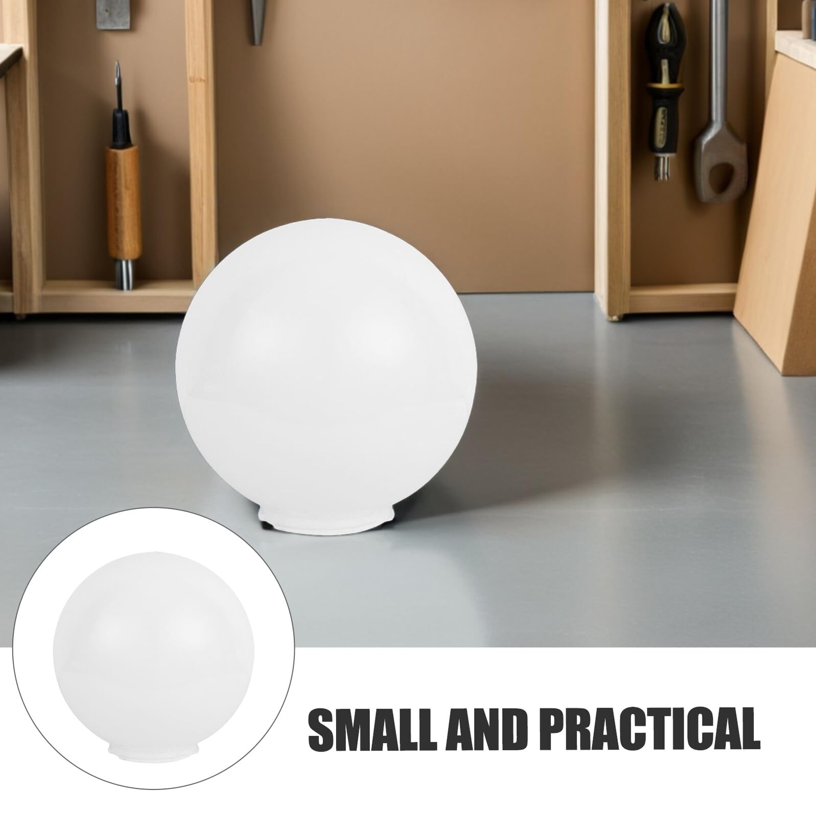 Produktbild von DOITOOL Acryl-Kugel-Lampenschirm – Eleganter Ersatz Für Wandleuchten & Laternen – Weiße Kugel Für Terrasse, Eingangsbereich & Wohnzimmer
