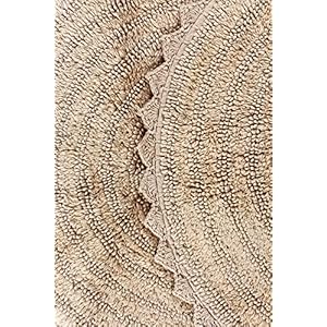 Sheen Decor Cotton (Beige, 60L x 60W) ‎Solid Bath Mat