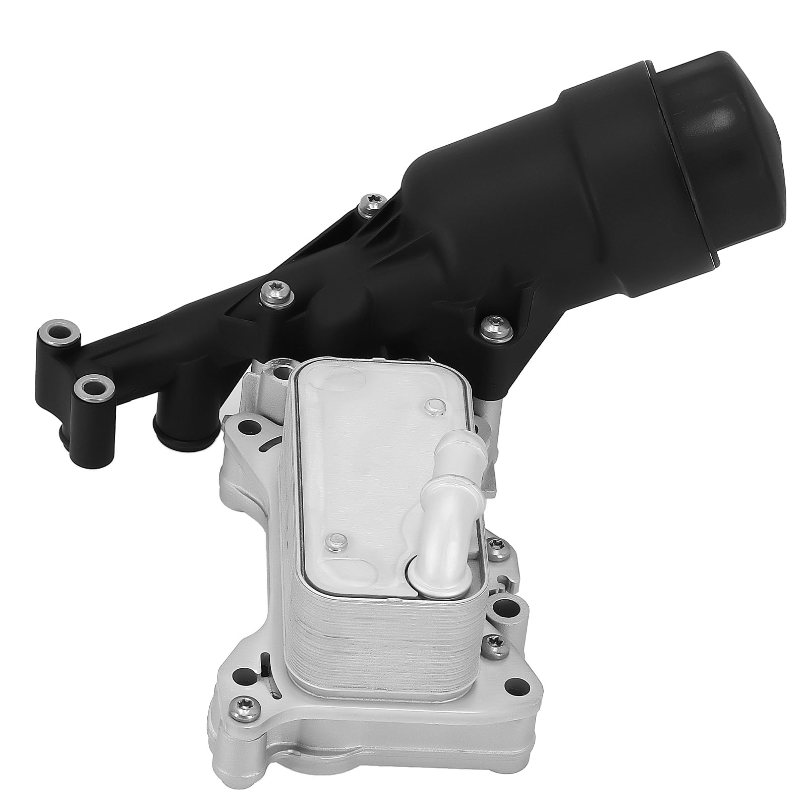 maXpeedingrods Obudowa filtra oleju, obudowa filtra oleju silnikowego z filtrem oleju i chłodnicą oleju do Mercedes-Benz klasy C W204 W205 2007-2018 A6511801310