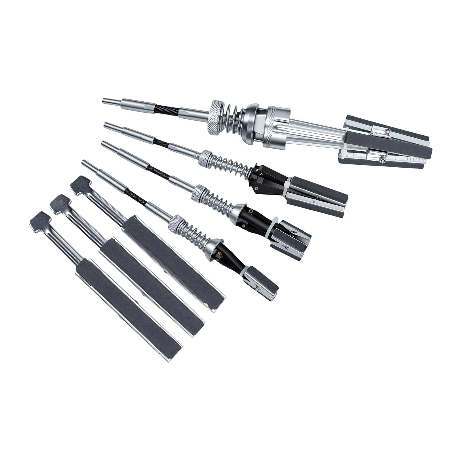 Akozon Set Utensili Lucidatura Cilindri Smerigliatrice Due Ganasce Diametro Tre Ganasce 1-1-8 Pollici Pietre 2-3 Pollici Cilindri Accessori 4-4