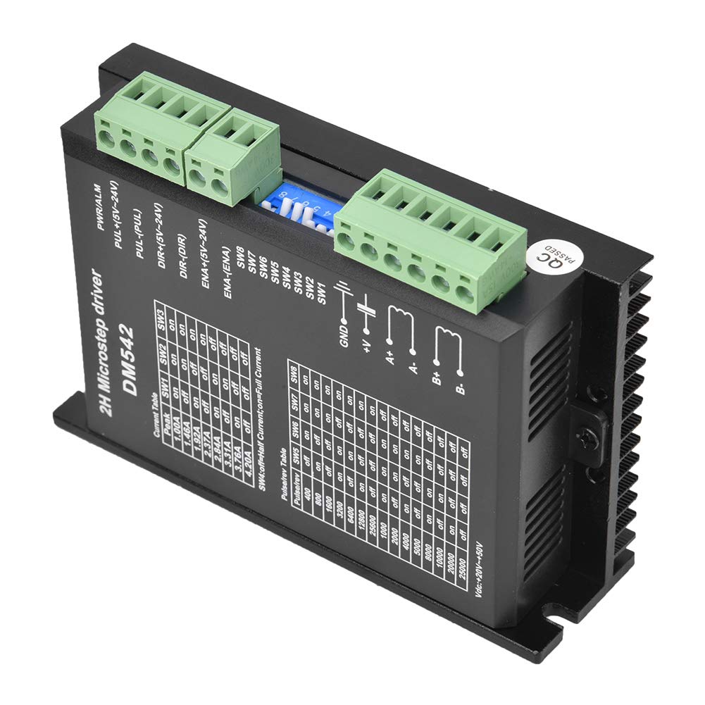 【新品・未使用】DM542 2相ステッピングモータードライバー　5個セット Amazon | Qinlorgon DM542,2相ステッピングモーター、耐久性のある低