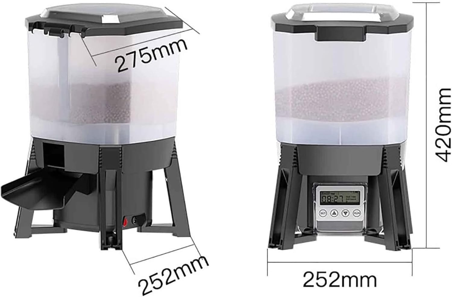 Solar Automatic Fish Feeder,Automatic Fish Feeder Intelligent Timing,Large Capacity for Fish Tank Aquarium