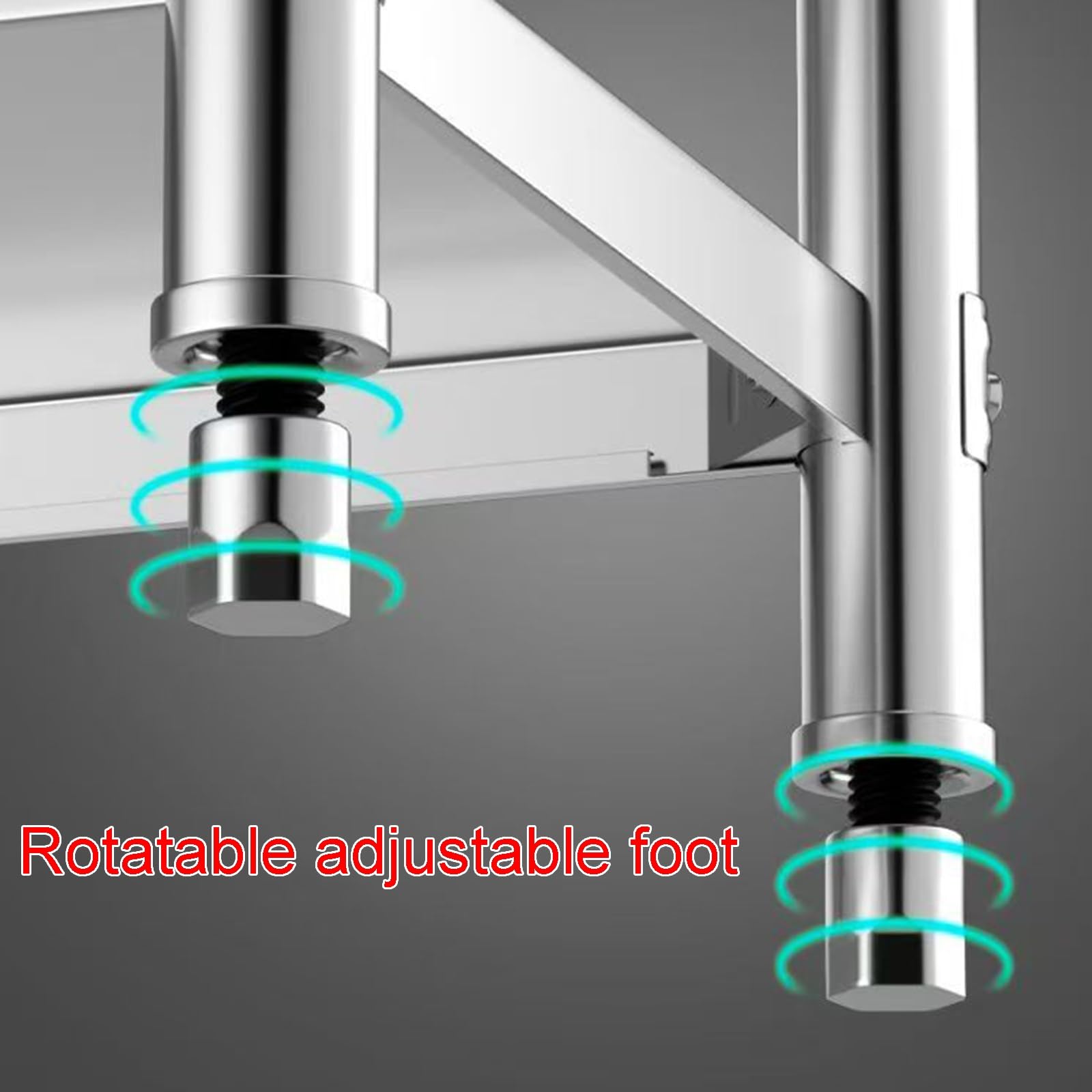 Estante de Acero Inoxidable 304 para Banco de Trabajo Mesa de Cocina Comercial de 3 Niveles para Cortar Verduras con Patas Ajustables Y Mesa de Embalaje para Almacén
