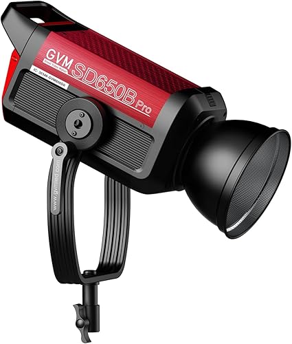 Miniatura 4 de GVM Pro SD650B - Luz de video LED de 650 W, luz de estudio con montaje Bowen, kit de iluminación fotográfica 81300luxm con cubierta estándar de 45,