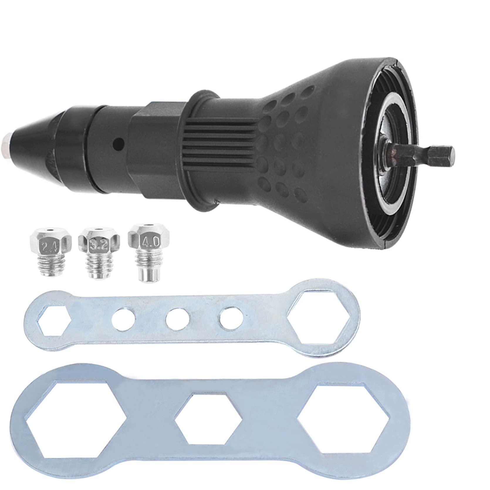 TINVHY Electric Rivet Nut Gun for Cordless Drill - Riveter Adapter Kit - Drill Adaptor Insert Nut Tool