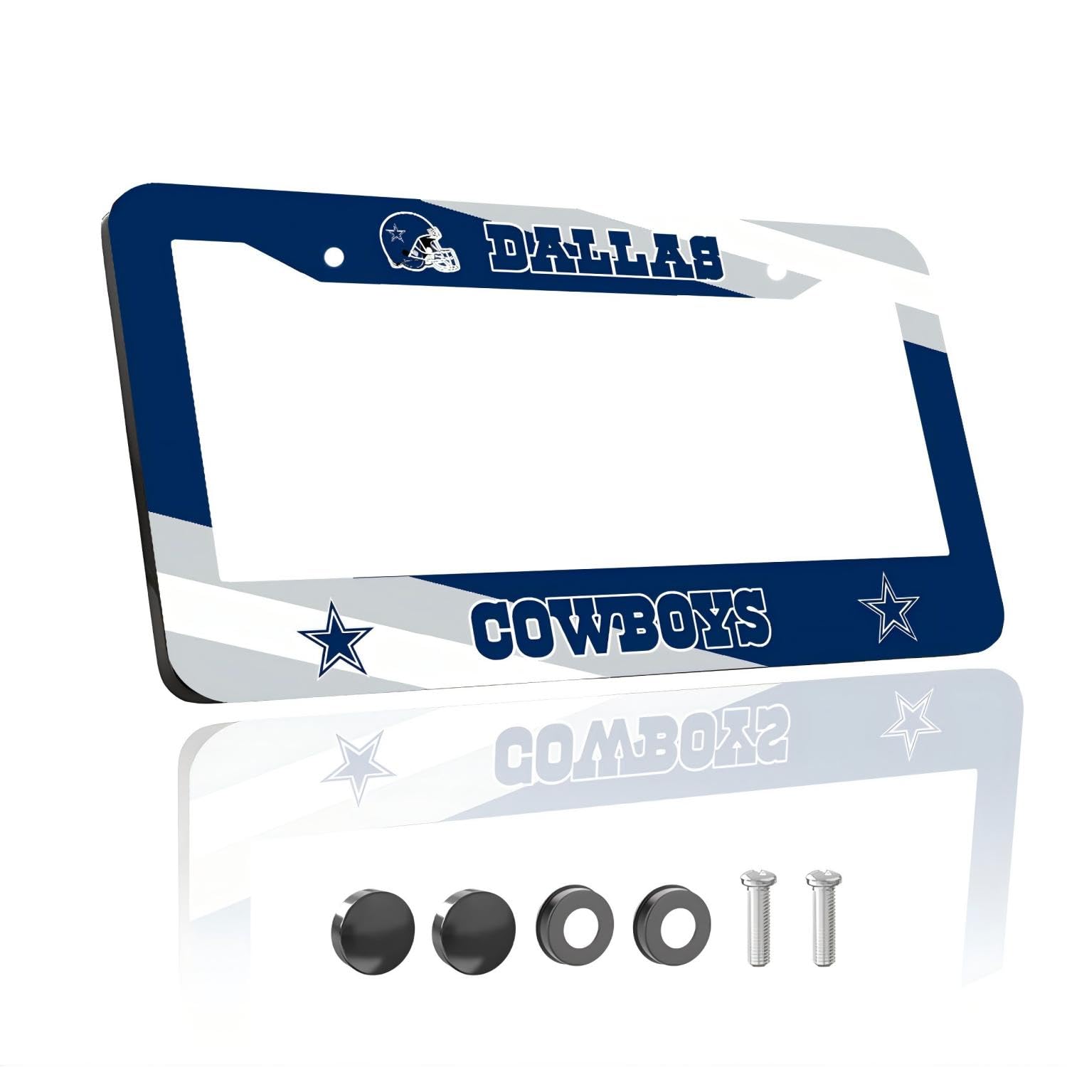 Made for Premium Aluminum Alloy License Plate Frames for Cowboys Fans