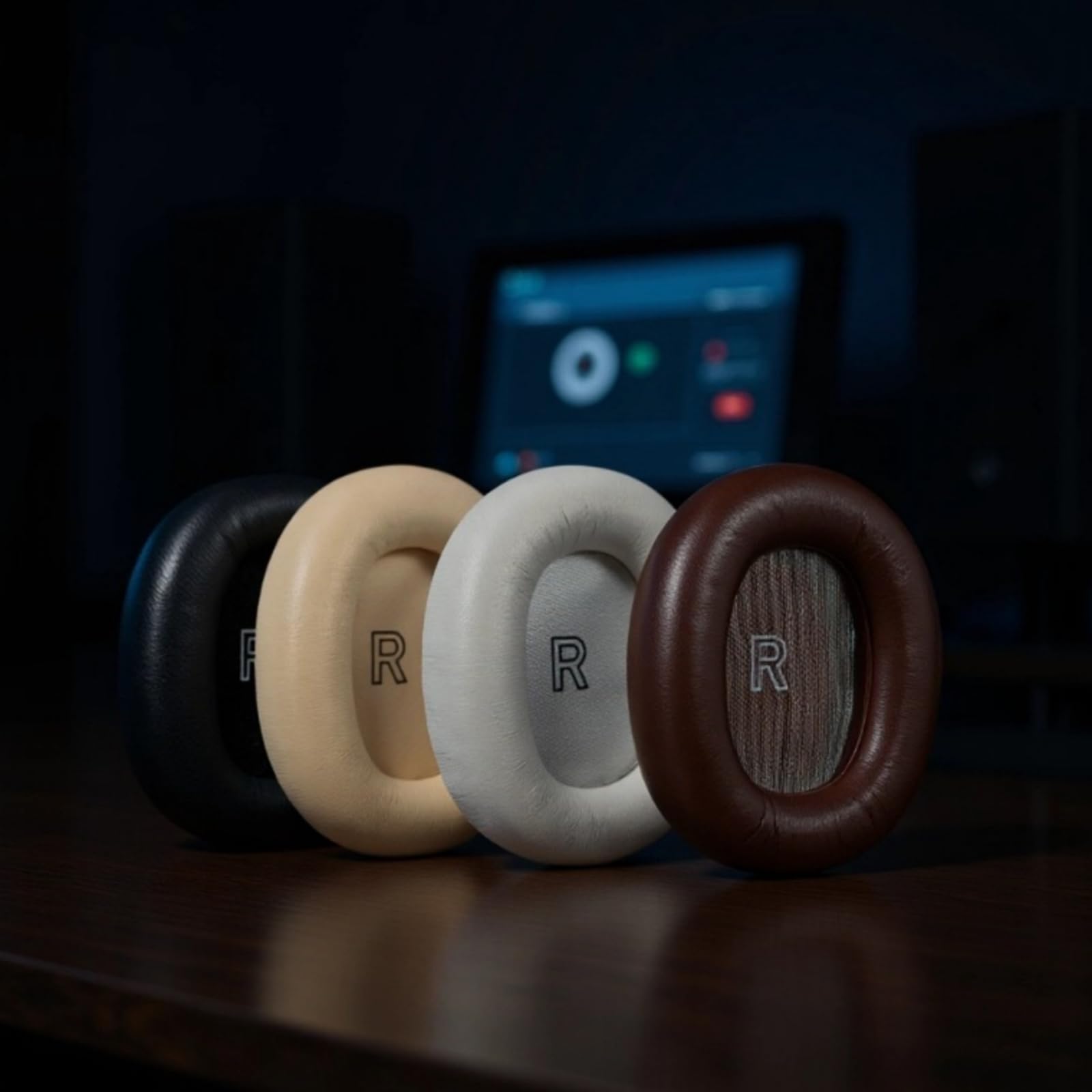1 par de almohadillas de piel de oveja para orejas de espuma viscoelástica para auriculares H95, cojines de piel de oveja