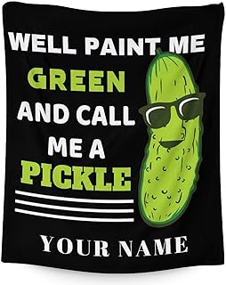 Personalized Pickle Blanket Gifts with Name Text, 50