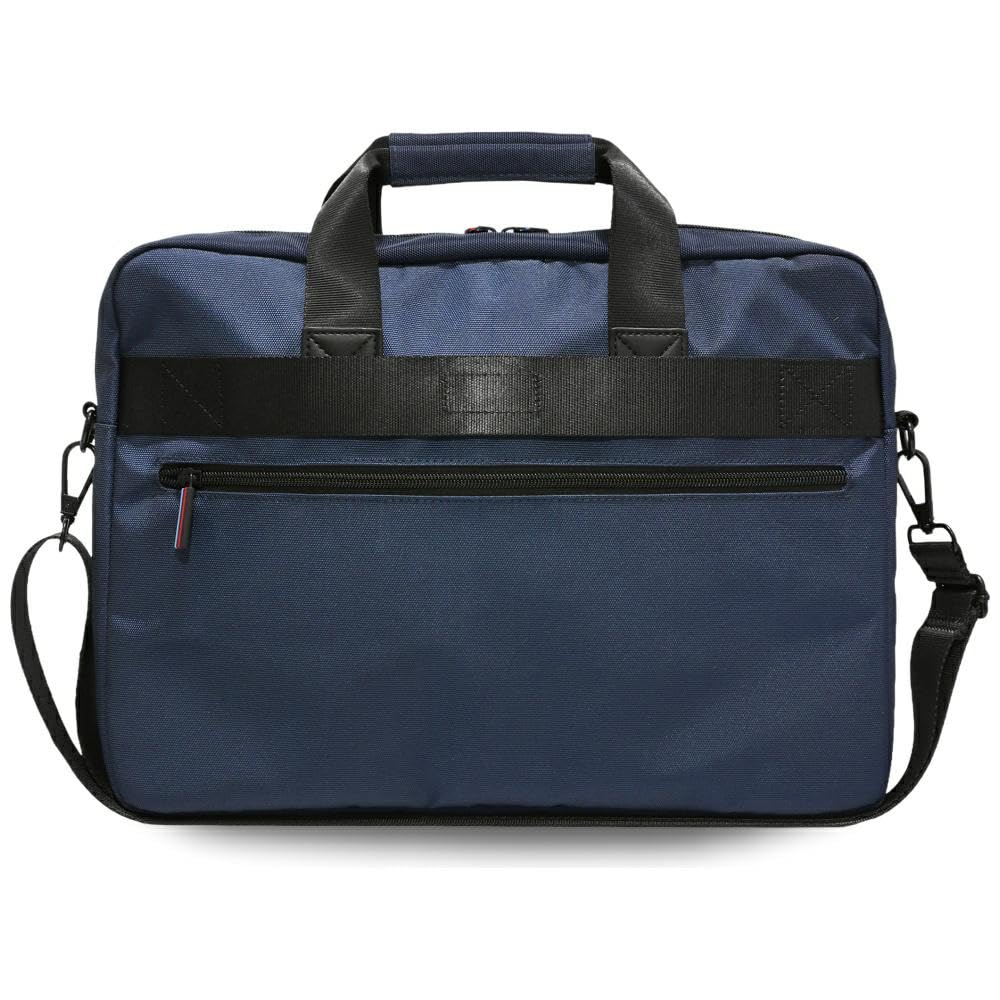 Borsa in nylon per BMW con tasche e logo in metallo, 16 pollici (blu marino)