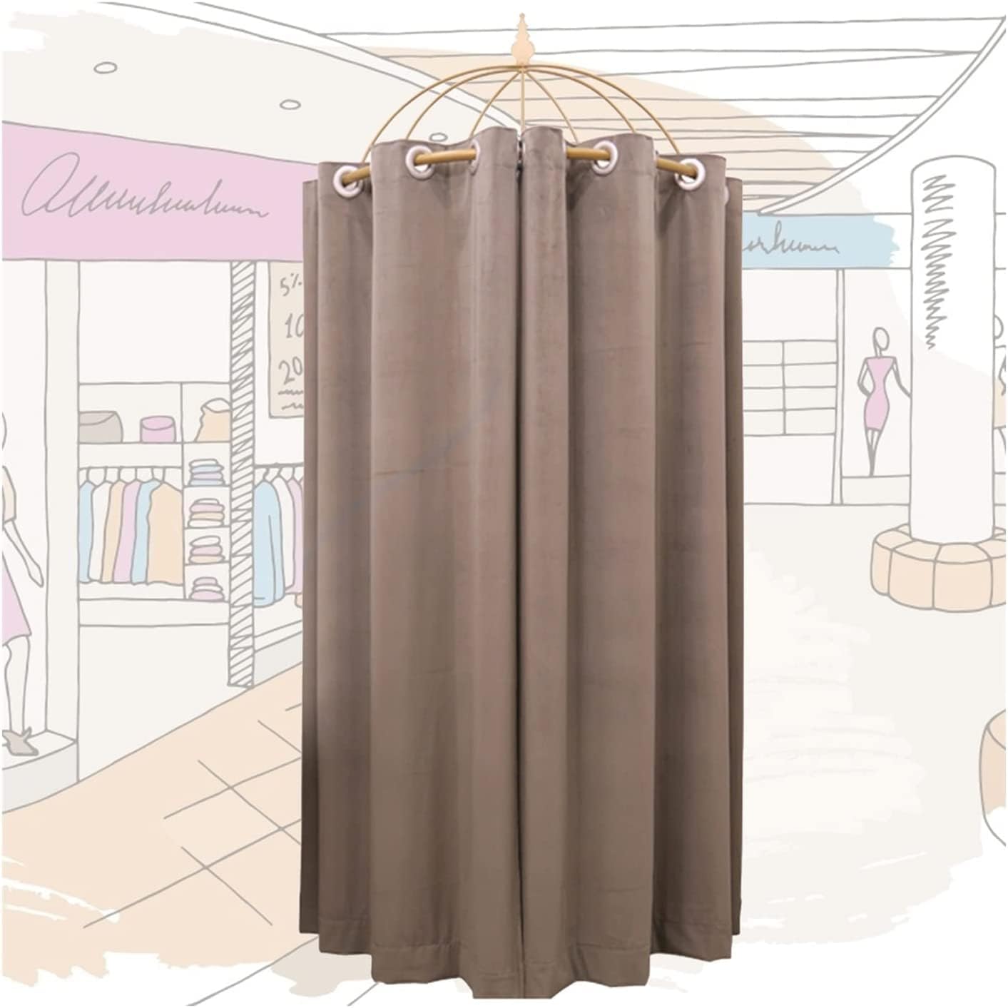 脱衣所 衣料品店試着室耐久性のあるシンプルな可動更衣室大型ショッピングモール仮設更衣室遮光カーテン ポータブル