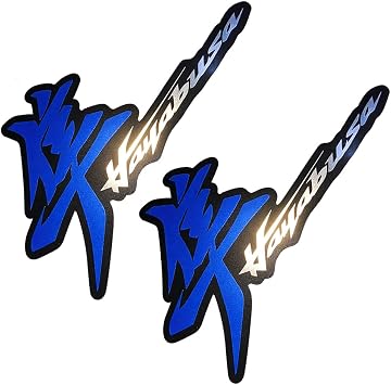 Motorcycle Reflective Flexible Vehicle Sticker Decorative Vinyl Bumper Sticks Gas Fuel Tank Badge Emblem Decals Compatible with GSXR 1300 GSX-R Hayabusa Blue