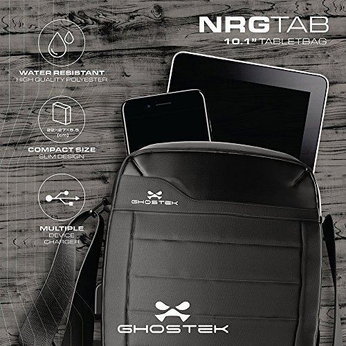 Ghostek NRGtab Series Best 10.1' Tablet Bag Carrying Travel Shoulder Business School + 16000mAh Battery with Power LED Indicator + 3 USB Ports | Water Resistant | iPad - Image 6