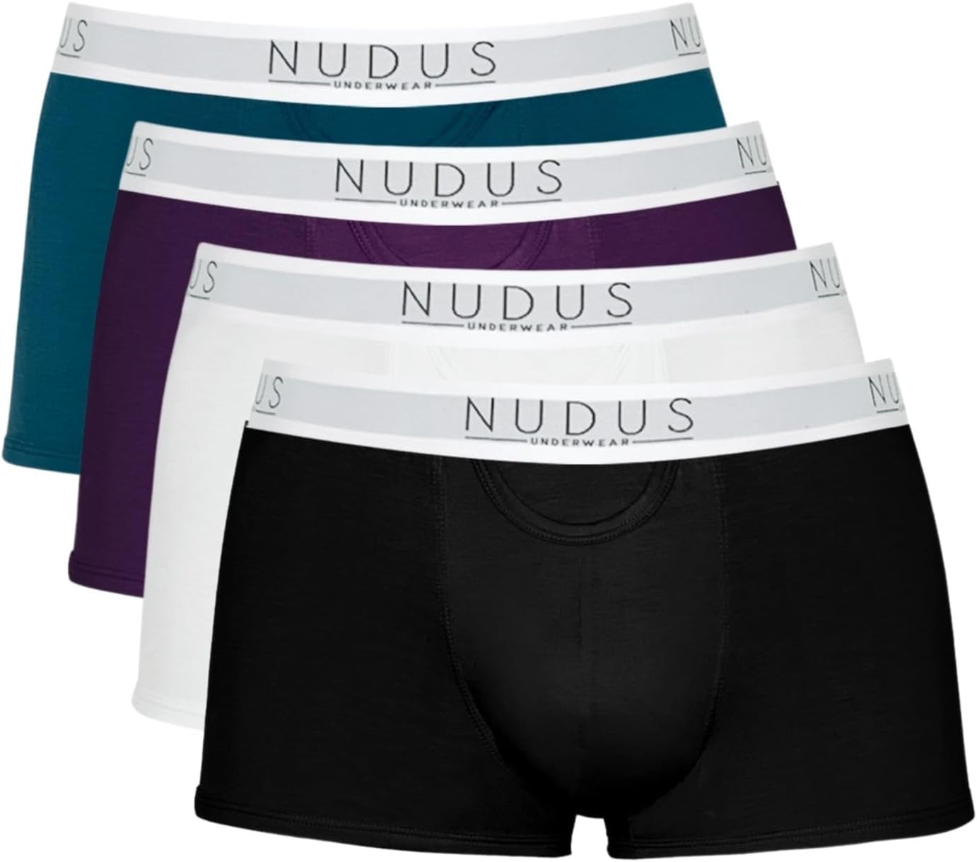 NUDUS Premium Bamboo Rayon Underwear for Men 4-Pack Luxury Gift Box โ Ultra Soft & Breathable โ Low Rise Sexy Undies with Fly