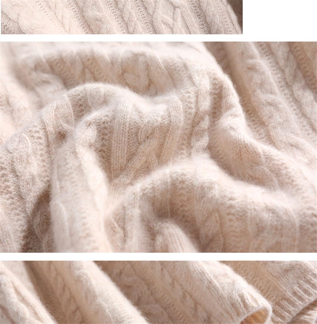 Vogrtcc Damen Rollkragenpullover Aus Kaschmir, Langärmelig, Wollpullover